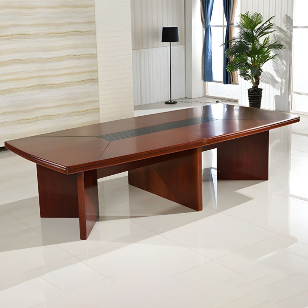 3500mm boardroom executive table with premium wooden finish for corporate office meetings and conference rooms.