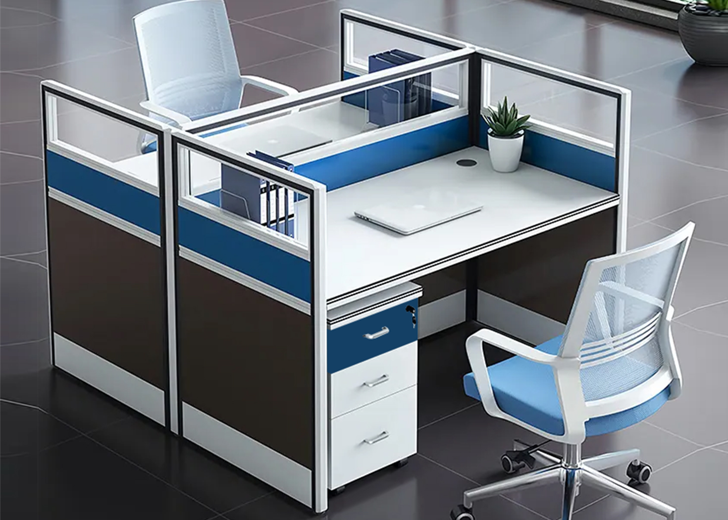 2-Seater Modern Office Workstation