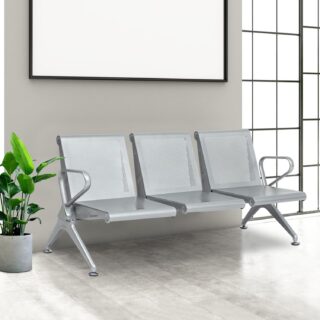 3-Seater Metallic Reception Bench