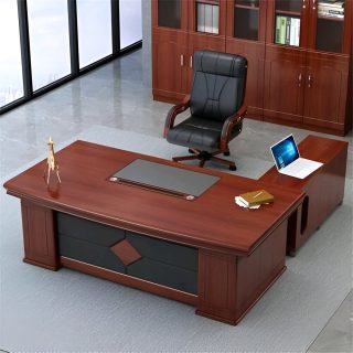 Large 2m executive desk with side cabinet Kenya