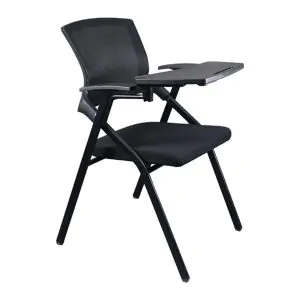 Durable folding lecture chair with writing pad for corporate and educational use