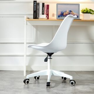 Modern swivel office seat with adjustable height and wheels