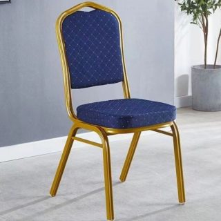 banquet chair with golden steel frame for events and conferences