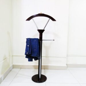 Executive office coat hanger with trouser rail and stable base